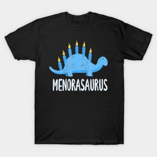 Menorawrsaurus Dinosaur Hanukkah T-Shirt